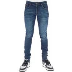 Lyle & Scott Men Jeans Lyle & Scott Slim-fit Jeans, Blue, Blue Print Worn-out Effect Jeans