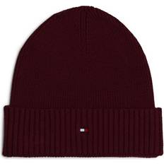 Tommy Hilfiger Beanies Tommy Hilfiger Flag Logo Beanie Hat - Burgundy Red