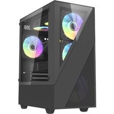 darkFlash Aigo E330M ARGB Fans Computer Case + 4 Argb Fans Black