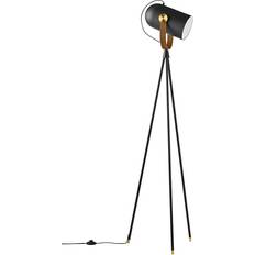 Le Klint Carronade II Sort/Røget Eg/Messing Gulvlampe