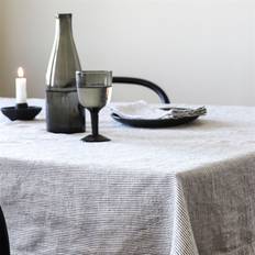 Lin Bordduker Tell Me More Linen 175x175 cm Pinstripe Tablecloth Grey