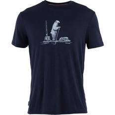 Herr - Merinoull T-shirts på rea Icebreaker Men's Merino Tech Lite Short Sleeve T-Shirt Polar Paddle Midnight Navy