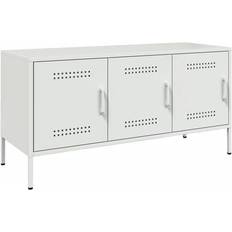 Blanc Bancs vidaXL 842951 White Meuble TV 100.5x50.5cm