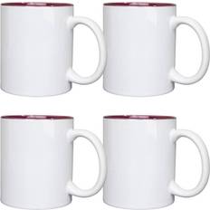 Shatchi Plain Sublimation Tea Cup, Mug, Coffee Cup 32.5cl 4pcs