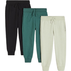 Multicoloured Trousers Children's Clothing H&M Kid's Joggers Pant 3-pack - Light Green/Dark Green/Black