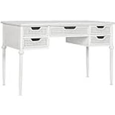 Or Bureaux d'écriture Home ESPRIT White Metal 122 x 50 x 76 cm Writing Desk