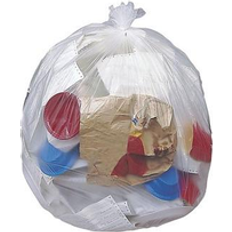 Waste Disposal Coastwide Professional Brighton Trash Bags 50-56 gal 43x48 Hi-Density 16 mic Natural 200 Bags CT 814874