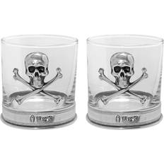 Accessoires de cuisine English Pewter Company Skull and Cross Bones Emblem Verre à whisky 32.5cl 2pcs