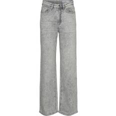 Vero Moda Tessa High Rise Wide Fit Jeans - Grey/Medium Grey Denim