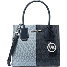 Michael Kors Mercer Medium Color-Block Logo Crossbody Bag - Navy Multi