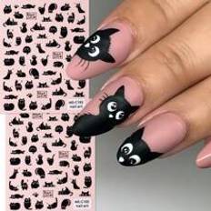 Shein Cute Black Cat Nail Stickers