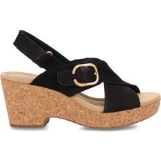 Textile Heeled Sandals Clarks Giselle Dove - Black