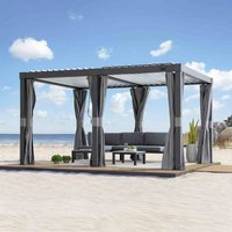 Sunjoy Cedar Wood Carport Diran 603 cm x 336 cm Anthracite (Building Area )