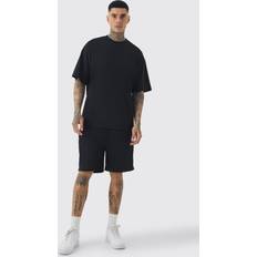 Housut & Shortsit boohooMAN Oversized T-Shirt and Short Set - Black