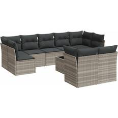 vidaXL 3218162 Loungeset, 1 Bord inkl. 9 Soffor