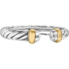 Gold - Women Rings David Yurman Petite Cable Ring - Silver/Gold