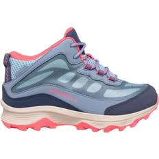 Orange Hiking boots Children's Shoes Merrell Kid's Moab Speed Low Waterproof Boot - Dusty Blue/Coral