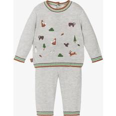 Boboli Boy's Knitted Forest Trouser Set - Grey