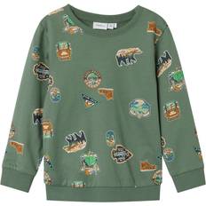 Dinosaurussen Sweaters Name It Nenno Sweatshirt - Navy/Bruin/Donkergroen/Wit