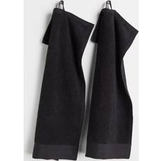H&M I Bomullsfrotté 30x50 - Sort Gjestehåndkle Svart (50x30cm)