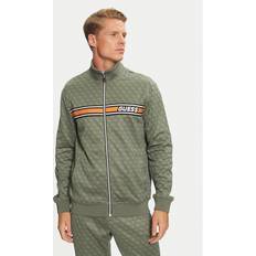 Guess Homme Vestes Guess Korbin Sweatshirt - Vert/Orange/Noir/Blanc