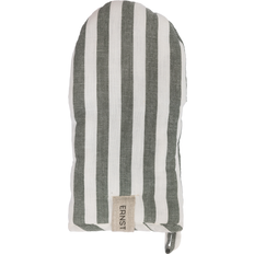 Ernst Oven Mitt Wide Stripes Green White Pot Holders