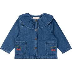 9-12M Chemises Konges Sløjd Magot Blouse En Jean - Denim Bleu Cerise