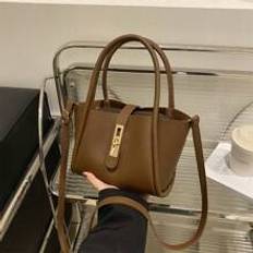 Women's New Solid Color PU Fashion Mother Handbag Versatile Cross-Body Bag With Small Coin Purse