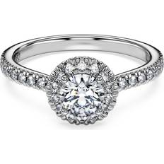 Swarovski Hvidguld Ringe Swarovski Eternity Strahlenkranz-Solitärring Runde Form - 18K Weißgold