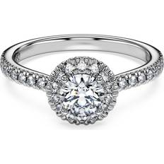 Swarovski 18k Rings Swarovski Eternity halo solitaire ring, Lab-grown diamonds 0.8 ct tw, Round cut, 18K white gold White