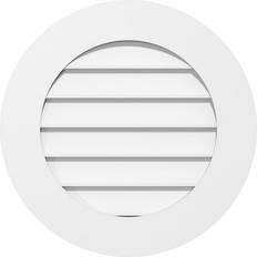 Snowguards Ekena Millwork 22 W x 22 H Round Surface Mount PVC Gable Vent 3-1/2 W x 1 P Standard Frame