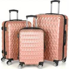 Luggage Sets Piece Hard ABS Travel Suitcase With Spinner Wheels