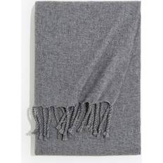 H&M Decke Aus Wollmischung 130x170 Filz Grau (170x130cm)