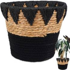 Rotting Krukor B2X Boho Potte I Rattan Bomuld Og Papir Til Alle Planter Krukke