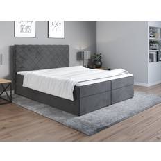 160cm - 220cm Letti Boxspringbett Schlafzimmerbett Willow 160x200 cm Grafit