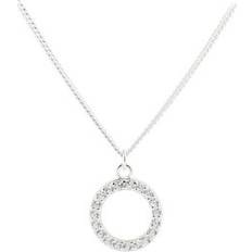 Aqua Dulce Darling Circle Necklace - Silver/Transparent