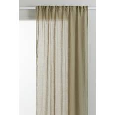 H&M 2-pack Linen-Blend Curtains - Green - 120x250