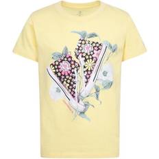 Floreado Ropa de niños Converse Girl's Floral Sneaker T-shirt - Yellow