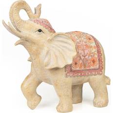 Romimex Resin Elephant Beige/Multilcolour Figurine