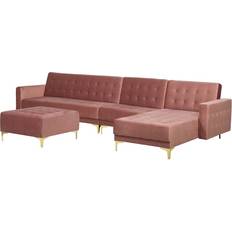 Beliani Aberdeen Pink Sofa 347cm 5 Seater