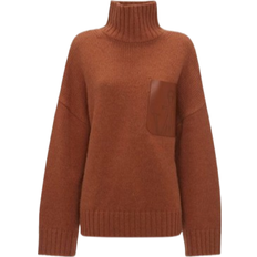 JW Anderson Women's Patch Pocket Turtleneck Sweater - Tobacco