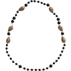 Black Necklaces Dolce & Gabbana Minimalist Black Beaded Long Necklace Black