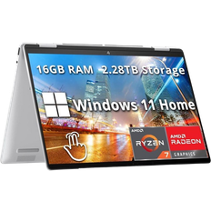 Portatili HP Envy x360 2-in-1 14" WUXGA Touchscreen Laptop, AMD Ryzen 7 8840HS, 16GB LPDDR5, 2.28TB Storage(2TB SSD+288GB Docking Station Set), Backlit Keyboard, Privacy Camera, Wi-Fi 6E, Win 11 Home, Silver