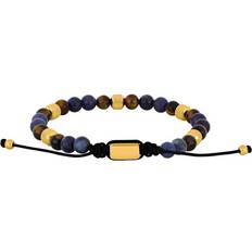 armbånd sodalite gul tigerøje stål IP guld