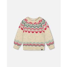 18-24M Knitted Sweaters Children's Clothing Deux par Deux Norwegian Jacquard Sweater Beige Mix