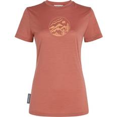 Natuurlijk - Vrouw T-shirts Icebreaker Tech Lite Camping Circle T-Shirt - Rood