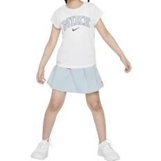 Mädchen - Spandex Sonstige Sets Nike Little Kid's Dri-FIT Prep in Your Step Skort Set - Light Armory Blue (36M025-U1W)