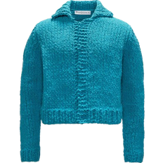 JW Anderson Cropped Chenille Cardigan - Arctic Blue