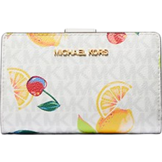 Guld Plånböcker Michael Kors Jet Set Medium Fruit Print Logo Wallet - Optic White