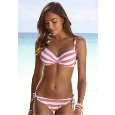 Vaaleanpunainen Bikiniasut Venice Beach Bikini - Vaaleanpunainen/Valkoinen